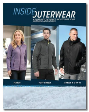 People modeling various outdoor jackets.