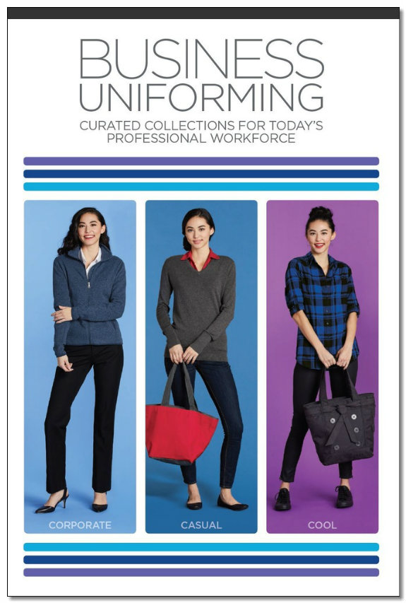 Business uniforming styles: corporate, casual, cool.