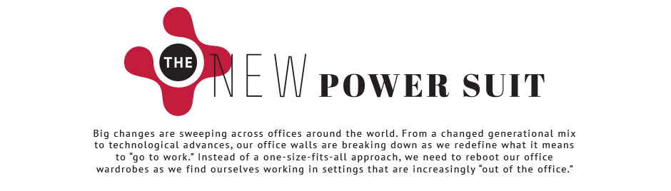 The New Power Suit text header.