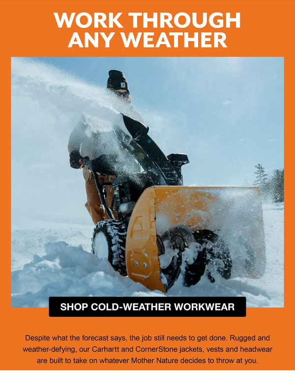 Person using snow blower in winter landscape.